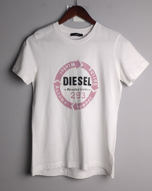 Diesel White Graphic T-Shirt