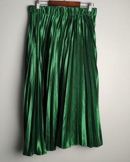 Uptownie Green Pleated Skirt