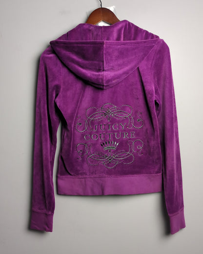 Jump Couture Purple Velour Hoodie