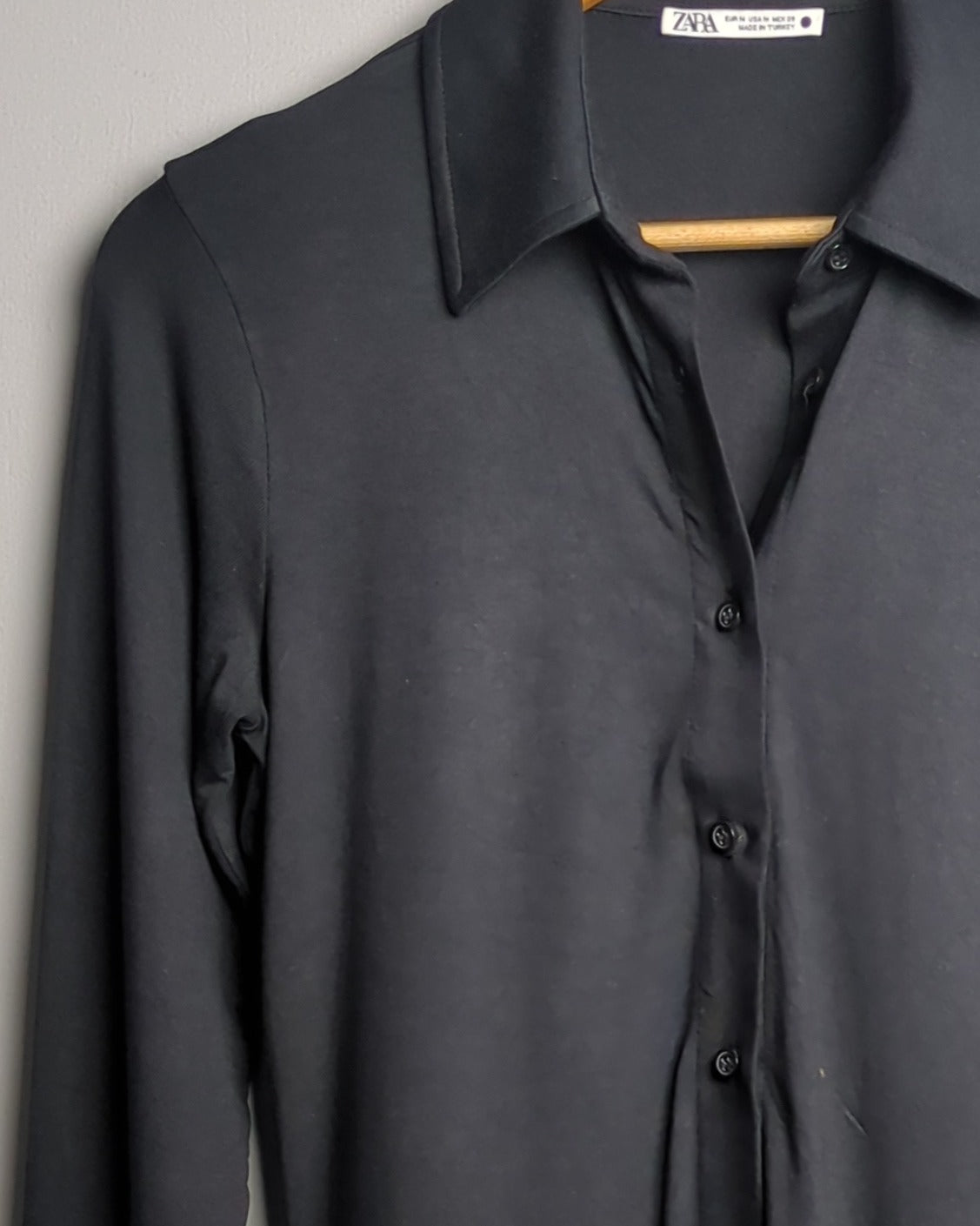Zara Black Collared Shirt