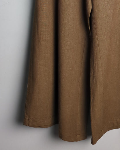 Vestry Brown Wide-Leg Trousers
