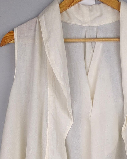 Cero White Sleeveless Vest