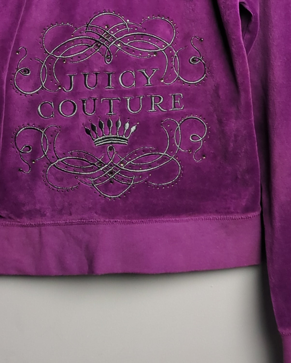 Jump Couture Purple Velour Hoodie