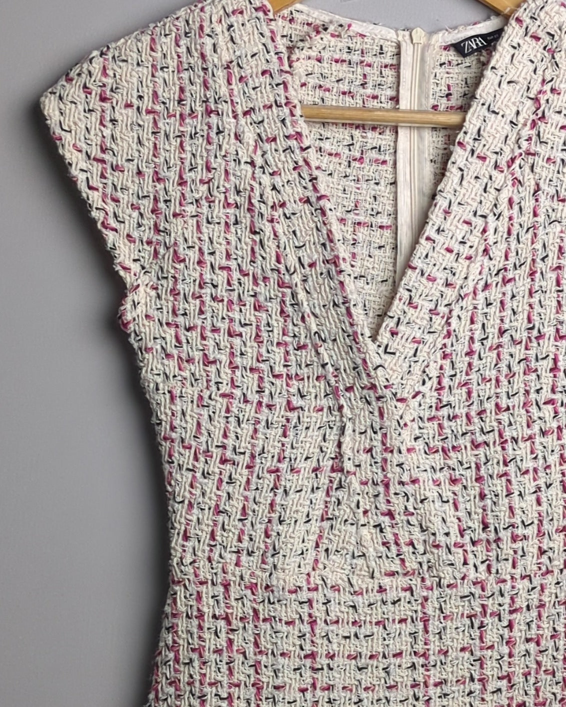 Zara White Tweed Dress