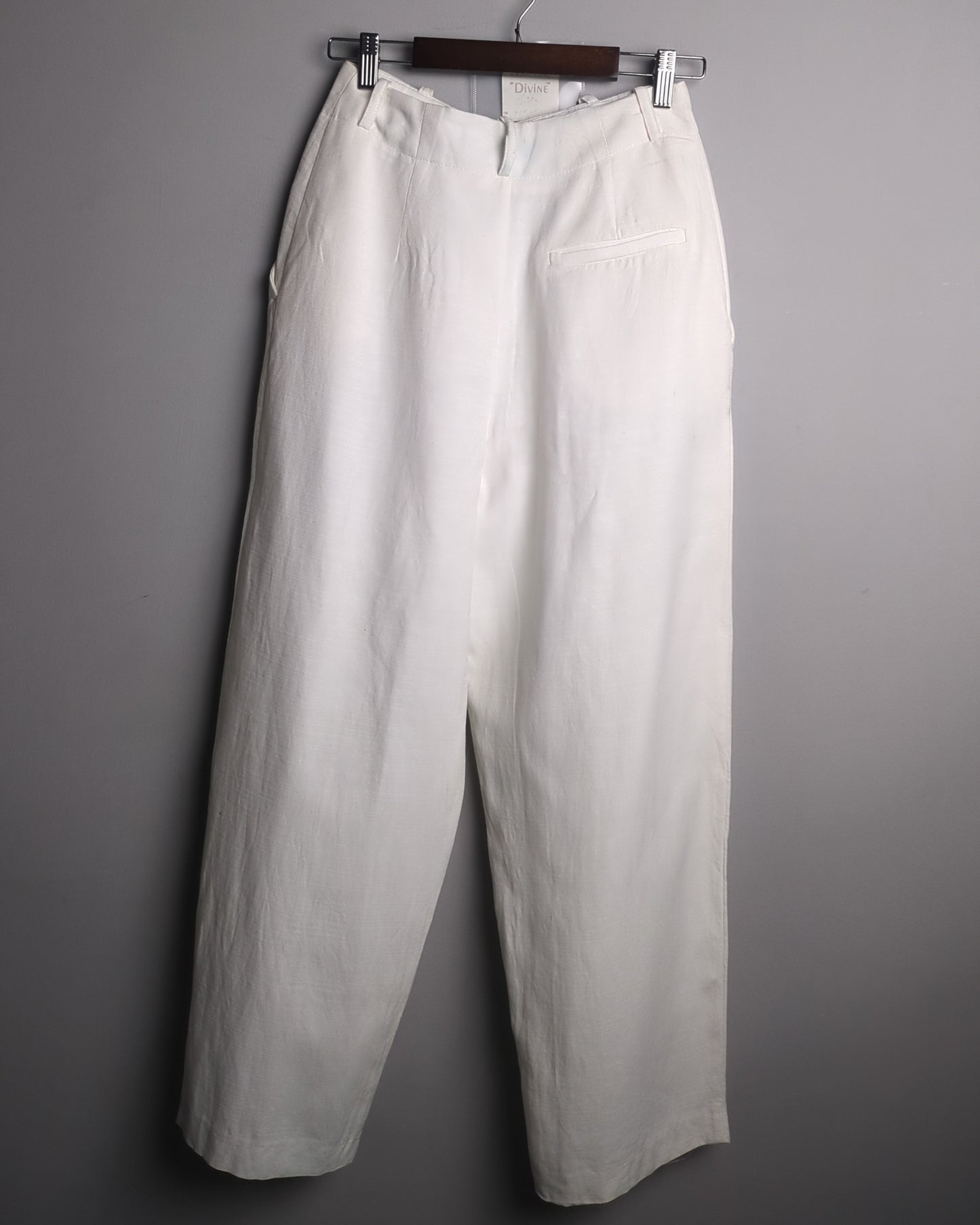 Zara White Casual Trousers