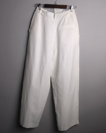 Zara White Casual Trousers