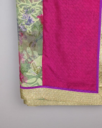 Wine Floral Saree