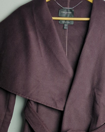 Forever New Wine Wrap Coat