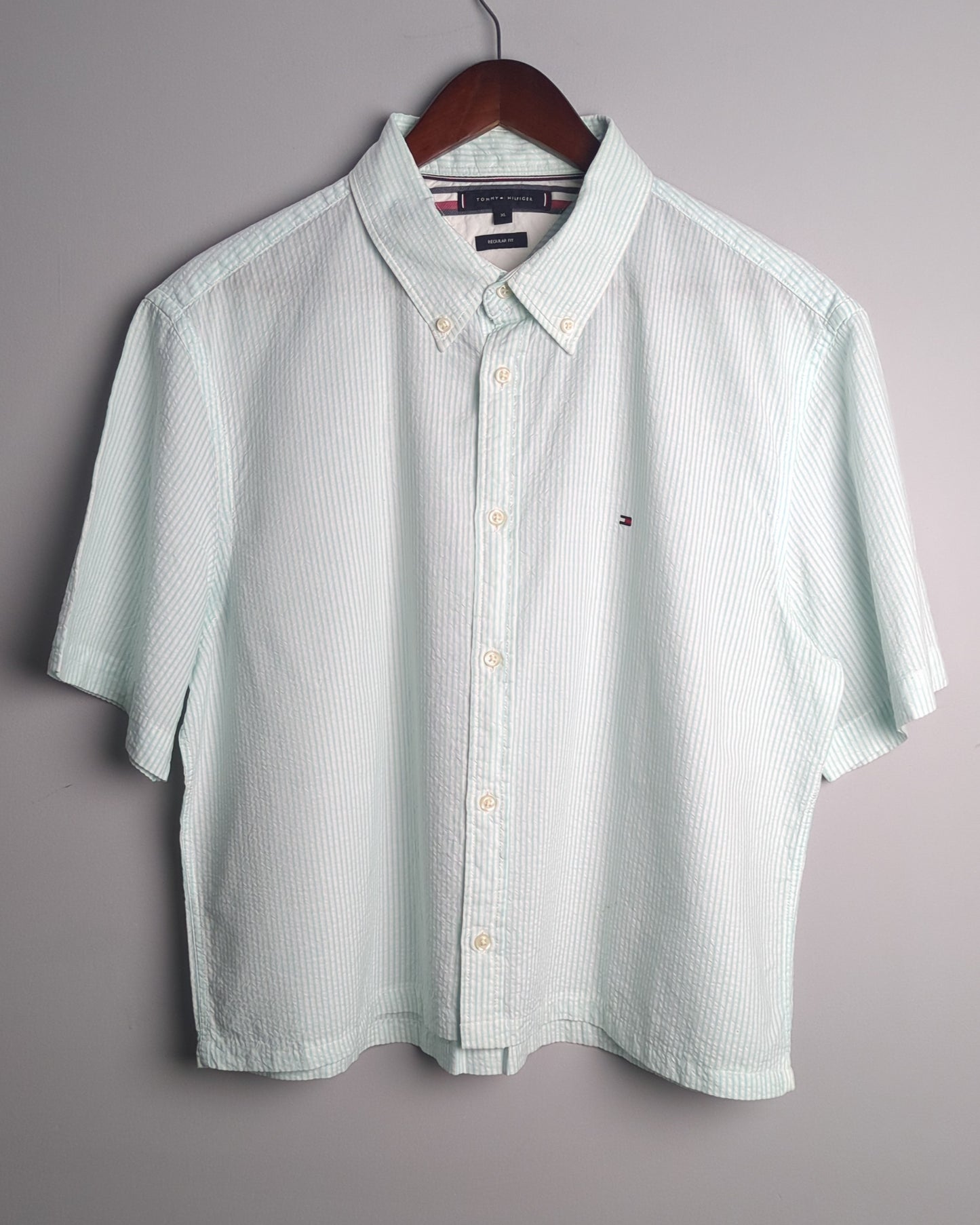 Tommy Hilfiger Cropped Seersucker Shirt