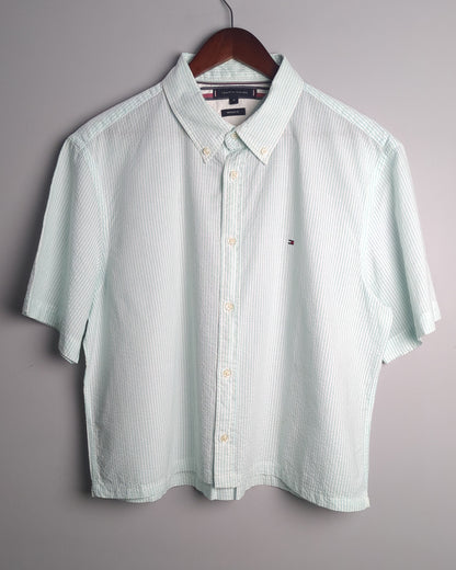 Tommy Hilfiger Cropped Seersucker Shirt
