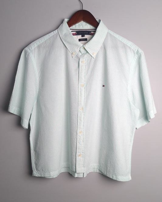 Tommy Hilfiger Cropped Seersucker Shirt