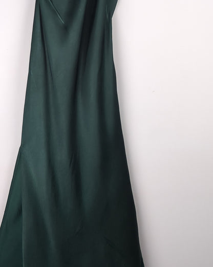 Zara Green Satin Dress