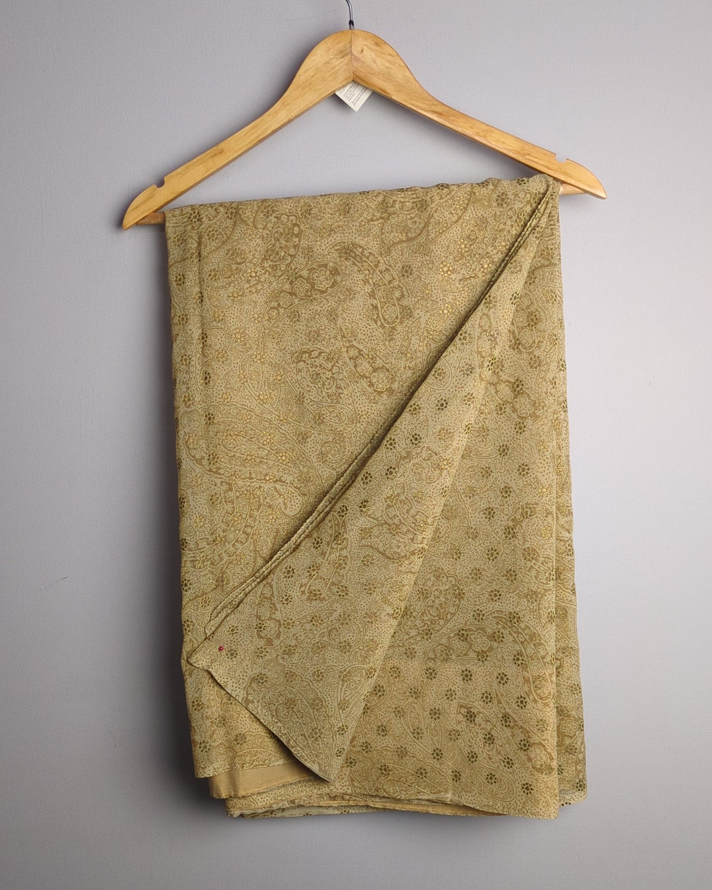 Beige Floral Saree
