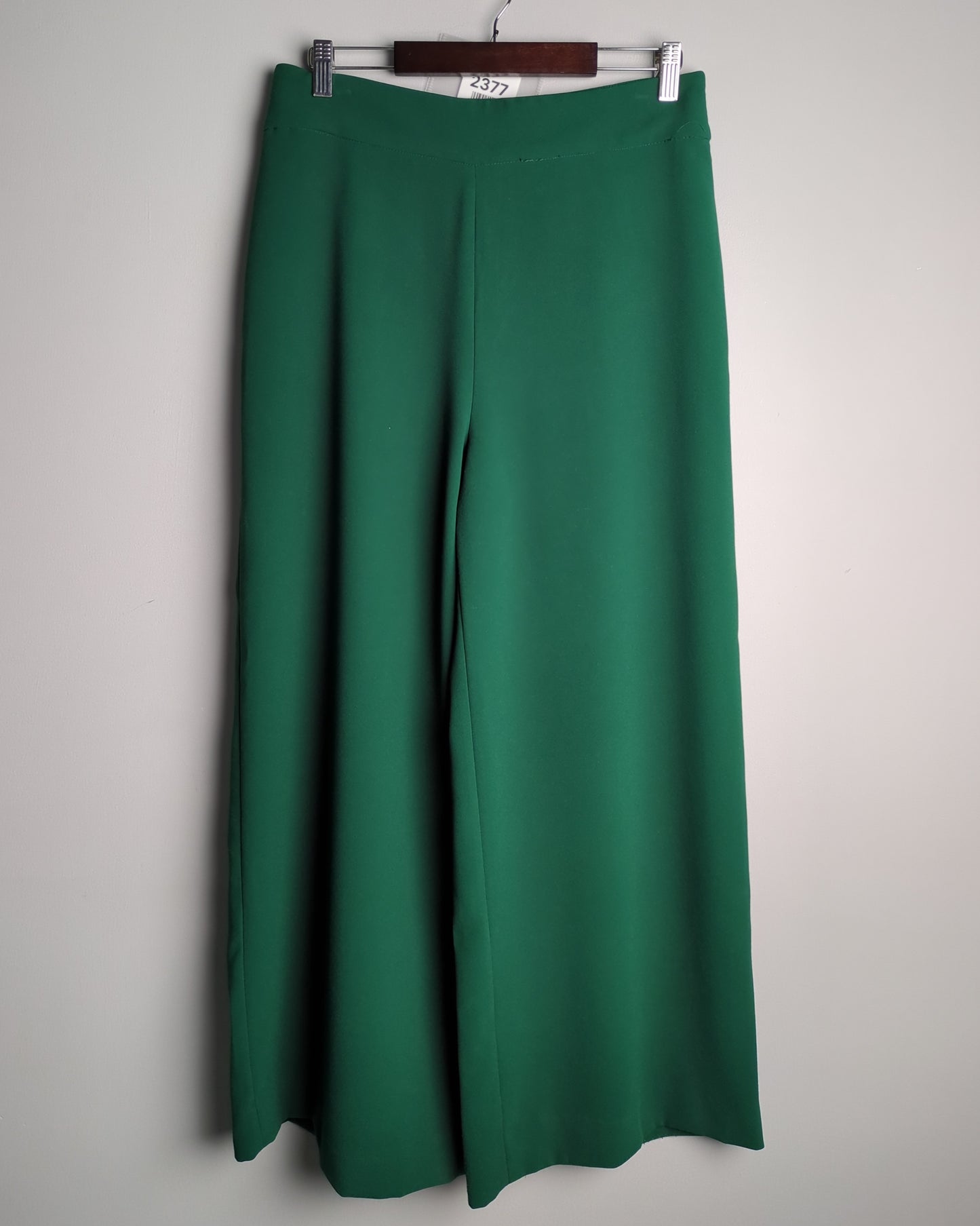 Zara Green Wide-Leg Trousers