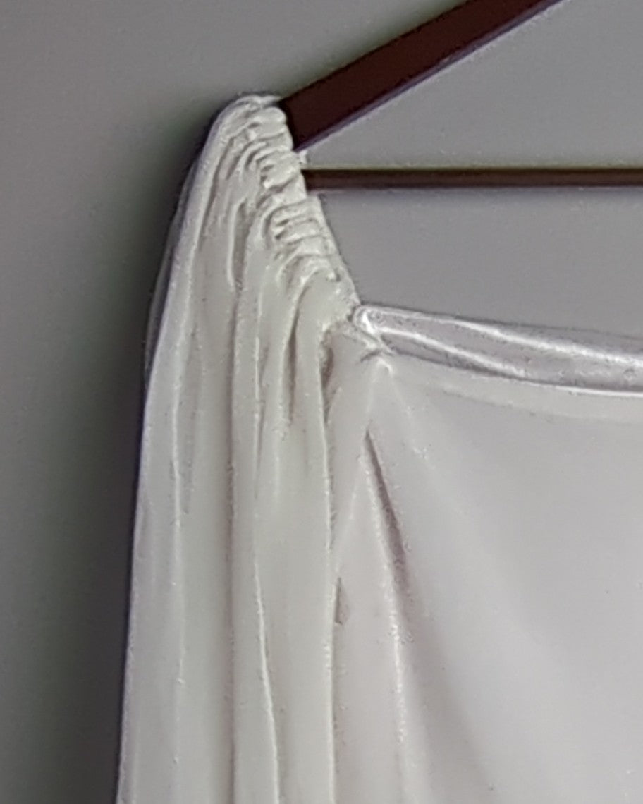 White Ruched Dress