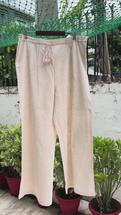 Beige Wide-Leg