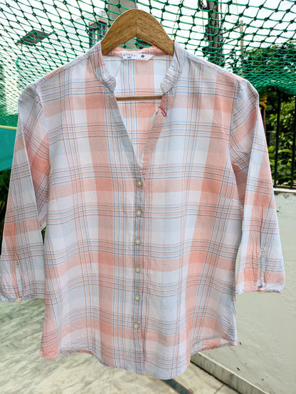 Plaid Button-Up Shirt