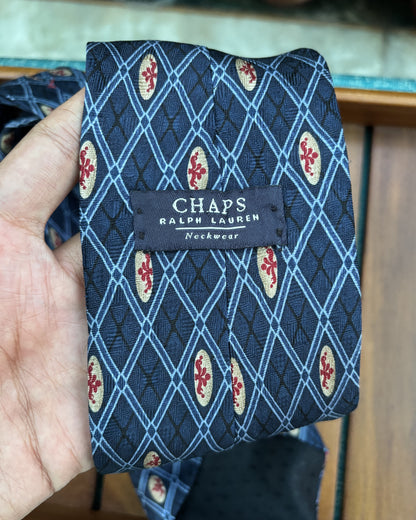 Chaps Ralph Lauren Blue Geometric Necktie