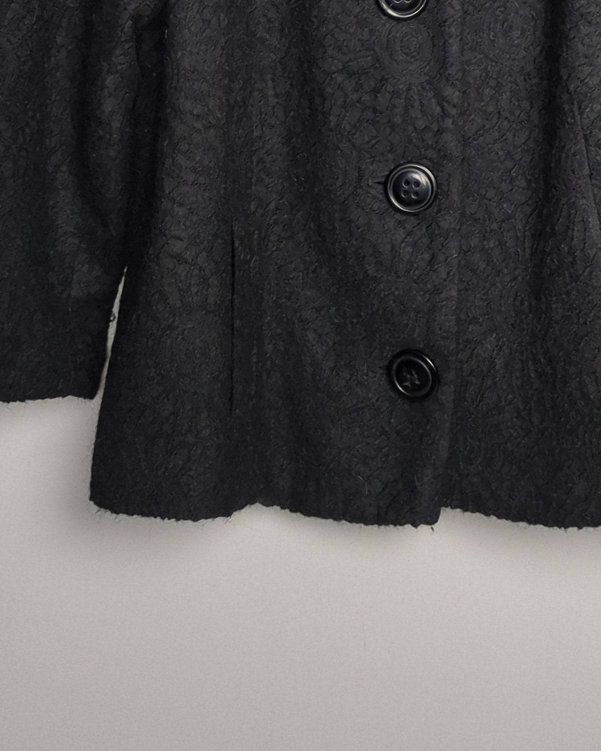 Luca Black Textured Jacket