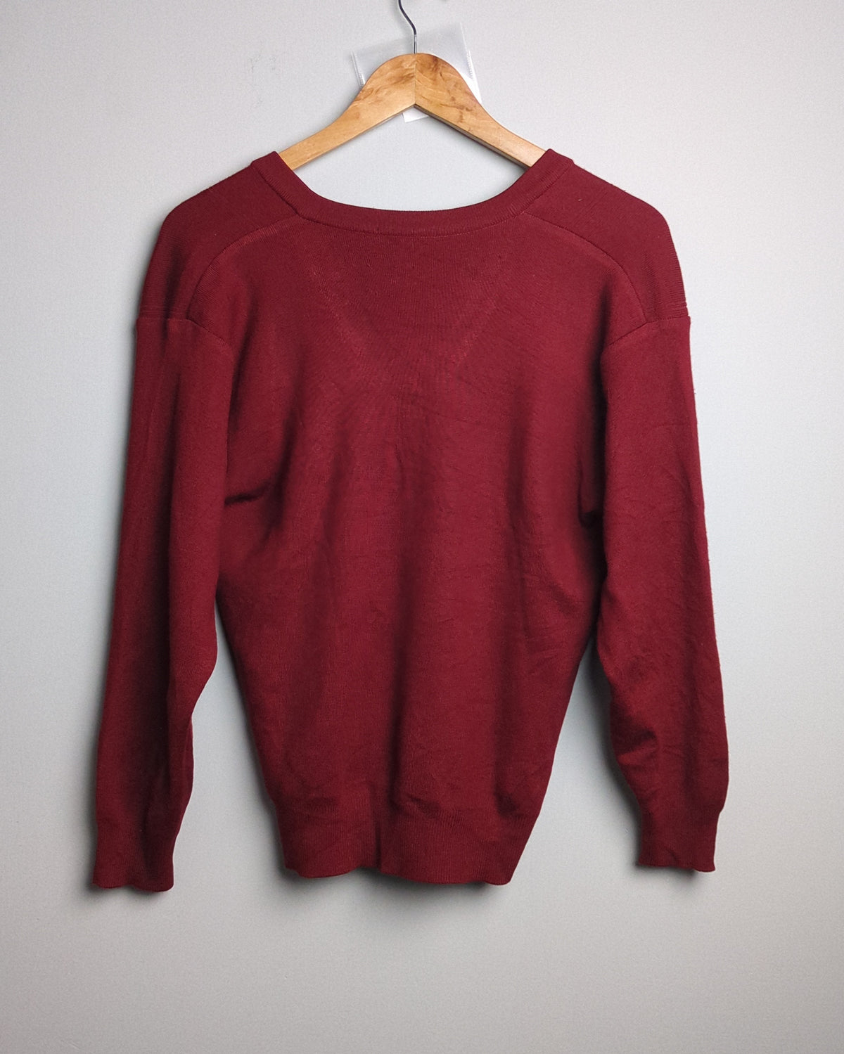 Wine V-Neck Sweater
