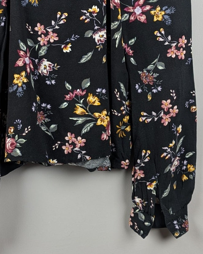 Black Floral Blouse