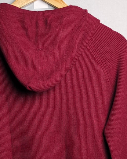 Wine Knit Hoodie