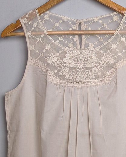 Promod Cream Cotton Top