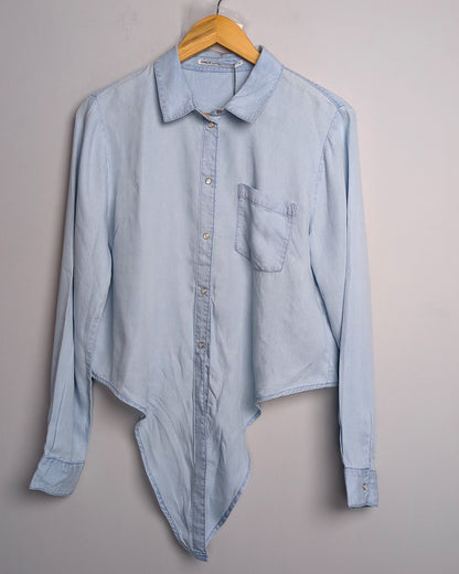Only Blue Lyocell Women's Shirt