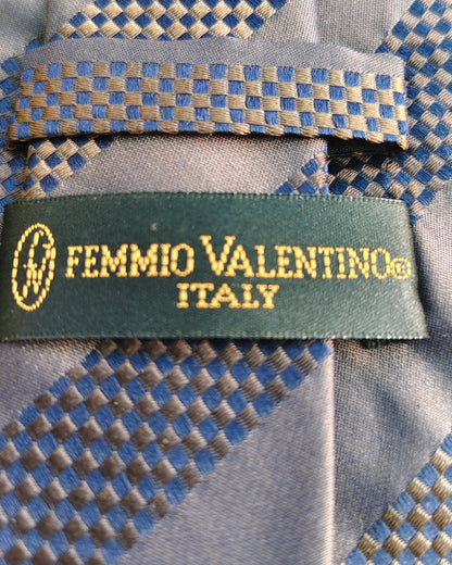 Femmio Valentino Brown Checkered Tie