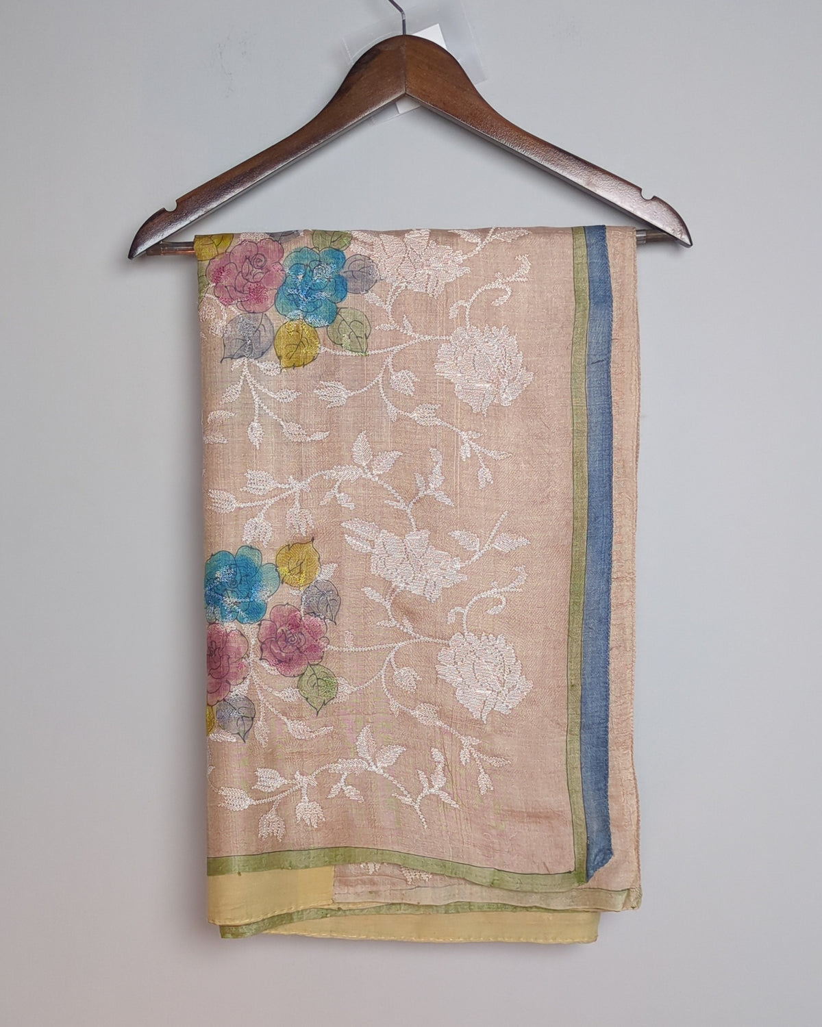 Beige Floral Saree