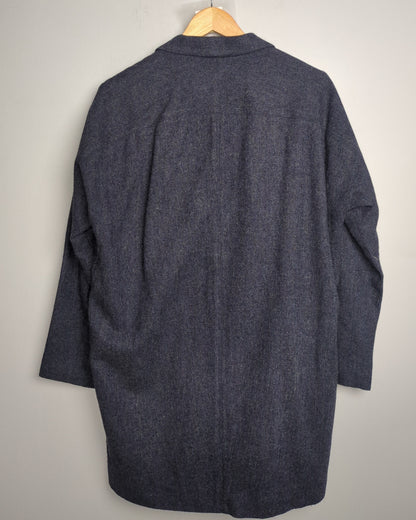 Blue Single-Breasted Coat