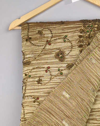 Beige Embellished Saree