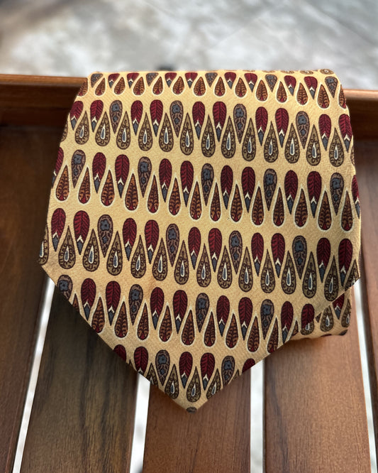 Chaps Ralph Lauren Beige Printed Necktie