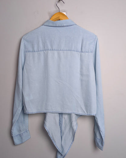 Only Blue Lyocell Women's Shirt