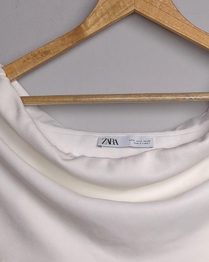 Zara White Off-Shoulder Top