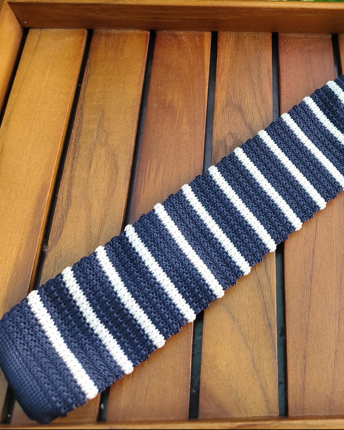 Blue Knitted Tie