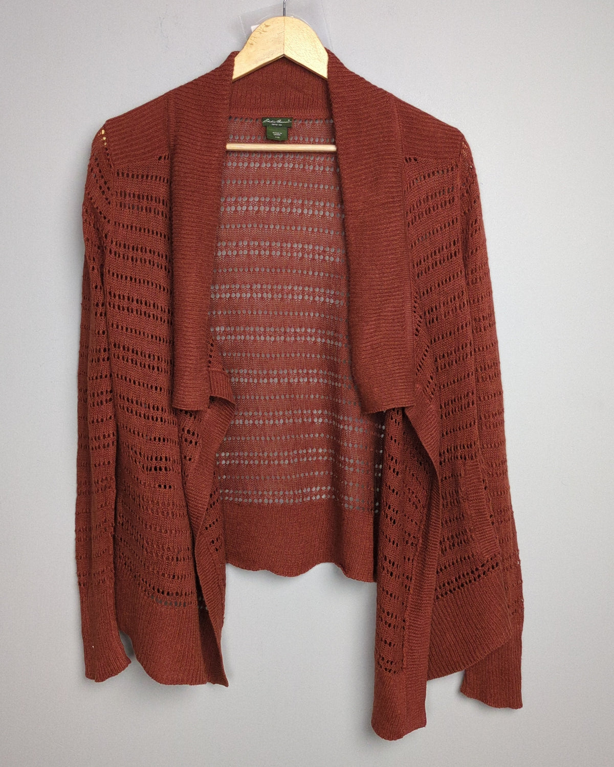 Eddie Bauer Wine Open Cardigan
