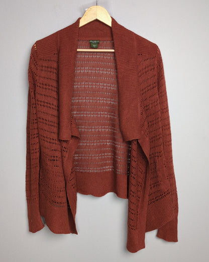 Eddie Bauer Wine Open Cardigan