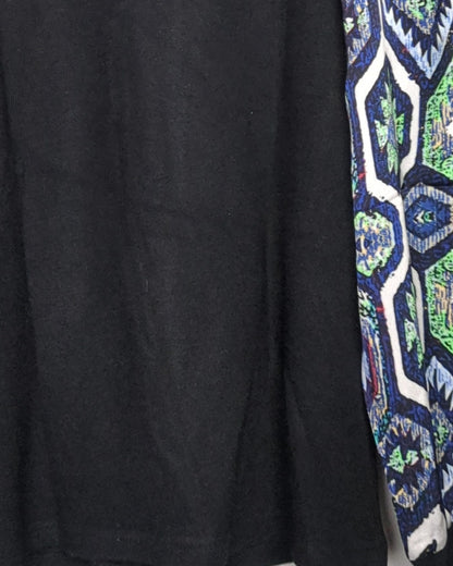 Black Graphic Blouse