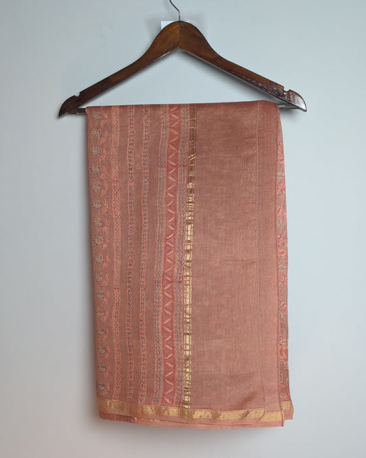 Fabindia Beige Printed Saree