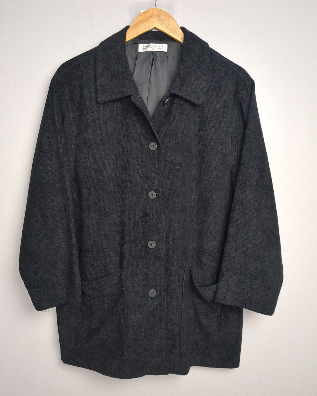 Pepper Angel Black Buttoned Jacket