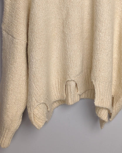 Beige Pompon Sweater
