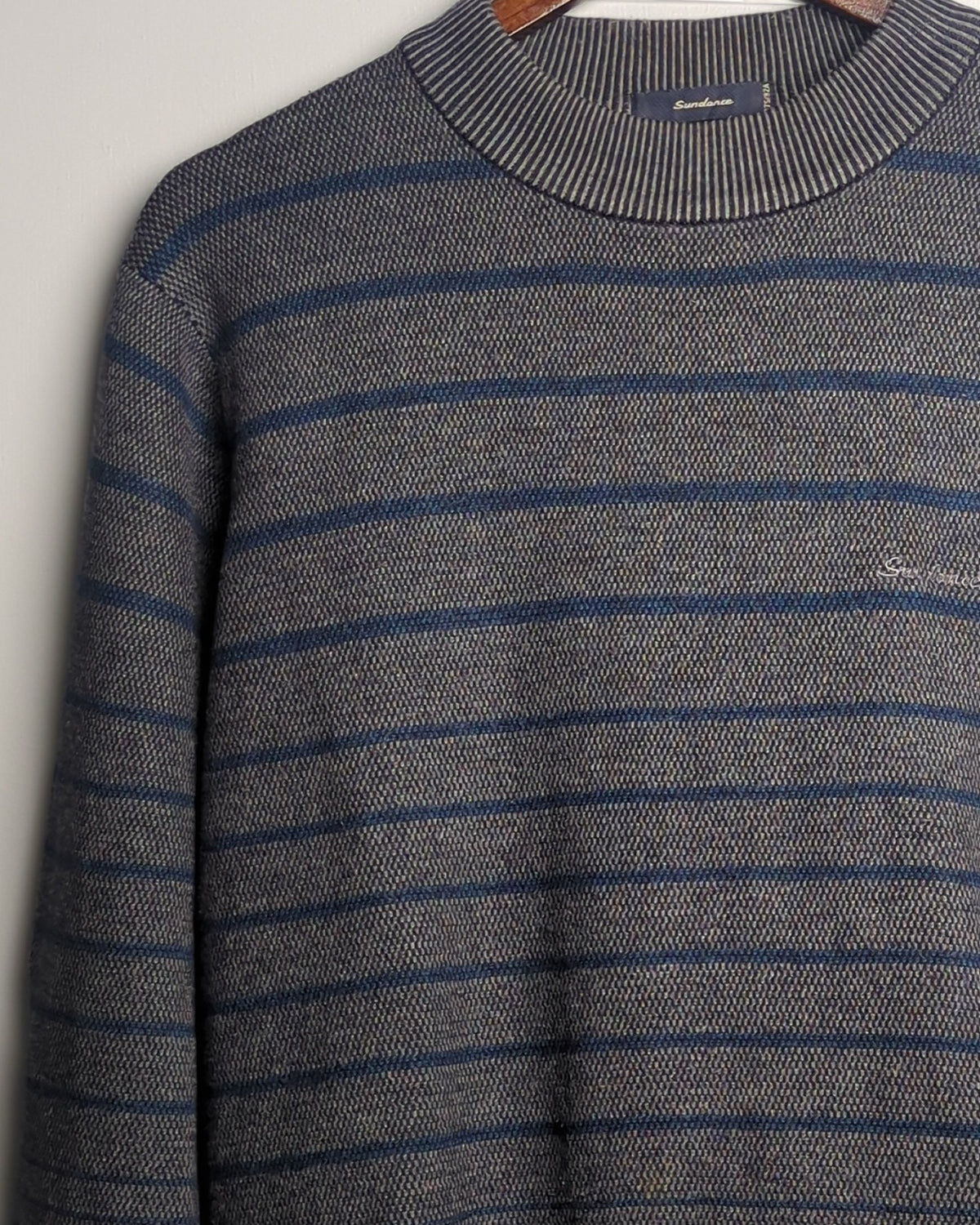 Sundance Gray Striped Sweater