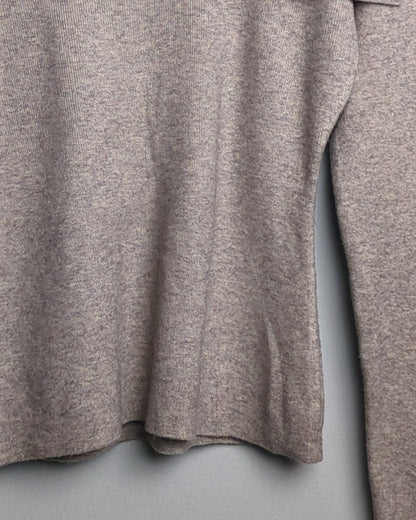 Beige Folded Sweater