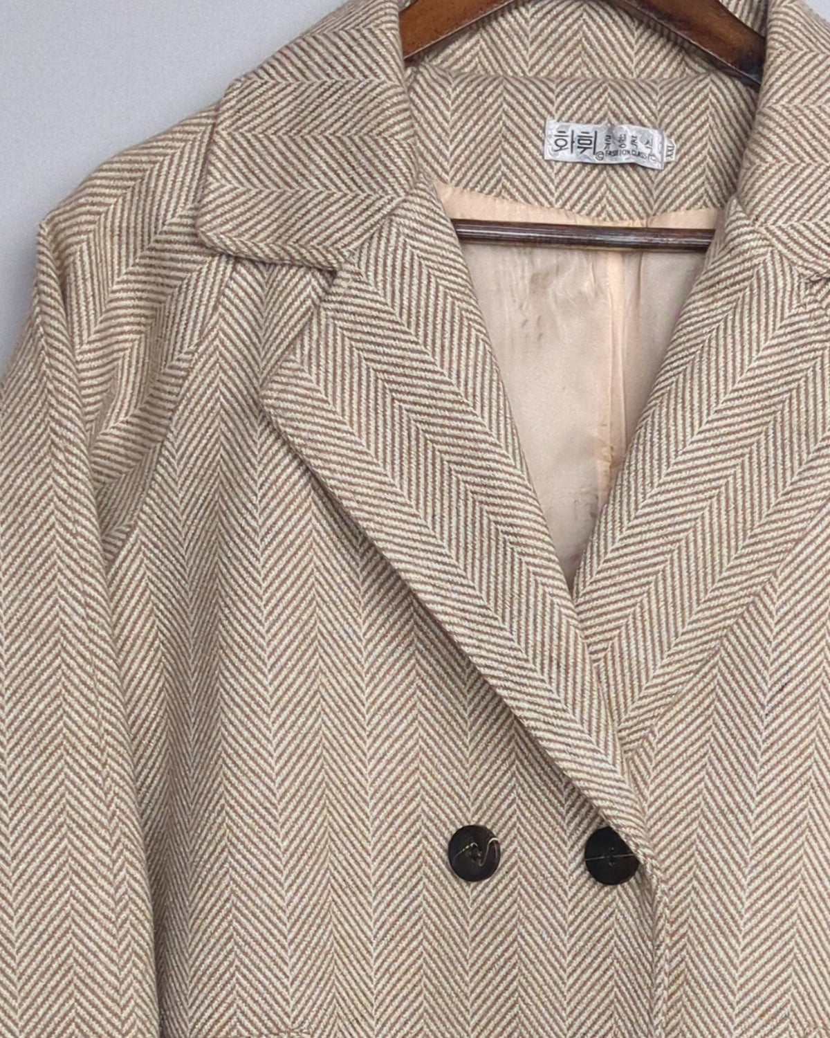 Fashion Classic Beige Double-Breasted Coat