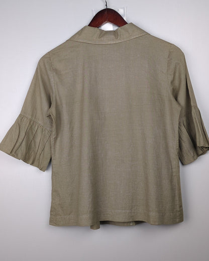 Buffalo David Bitton Green Buttoned Blouse