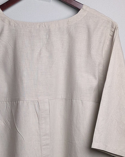 Ellen Tracy Beige Zip Top