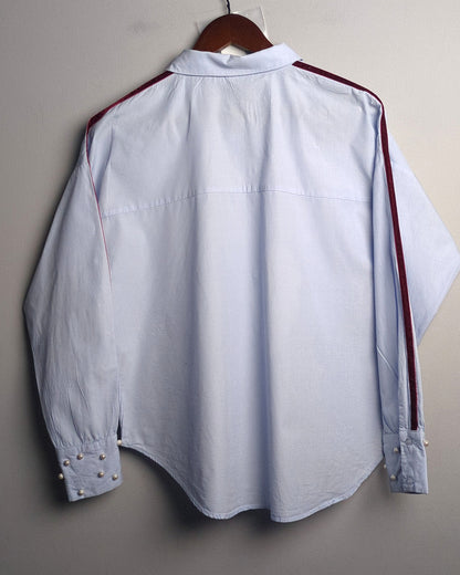 Zara Basic Blue Button Shirt