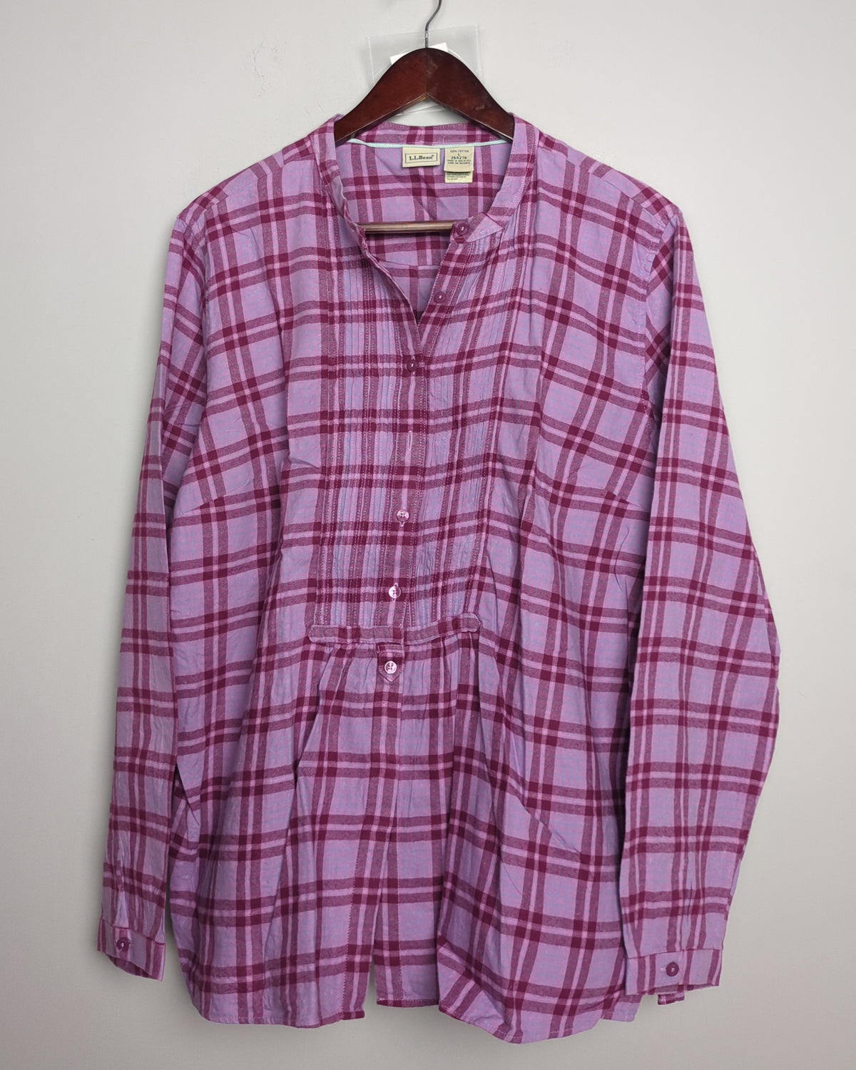 L.L.Bean Purple Plaid Shirt