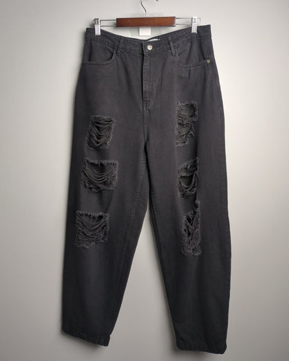 Freakins Black Distressed Jeans